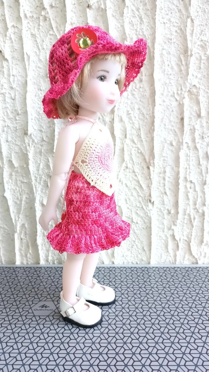 Ruby red 12" Siblies 30 cm doll clothes - – photo 2